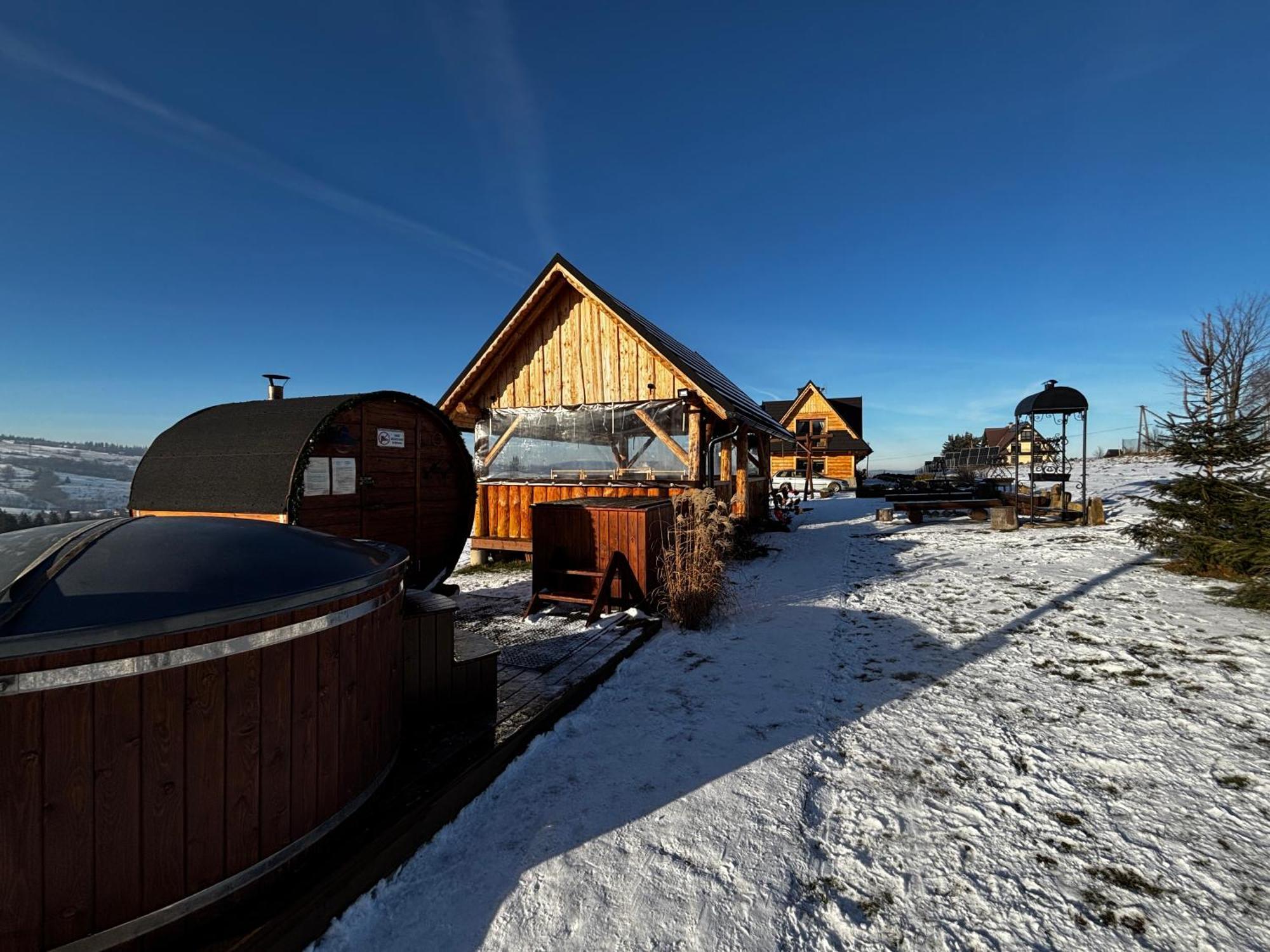 Witowianskie Domki Z Kominkiem, Jacuzzi I Sauna Dzianisz 외부 사진