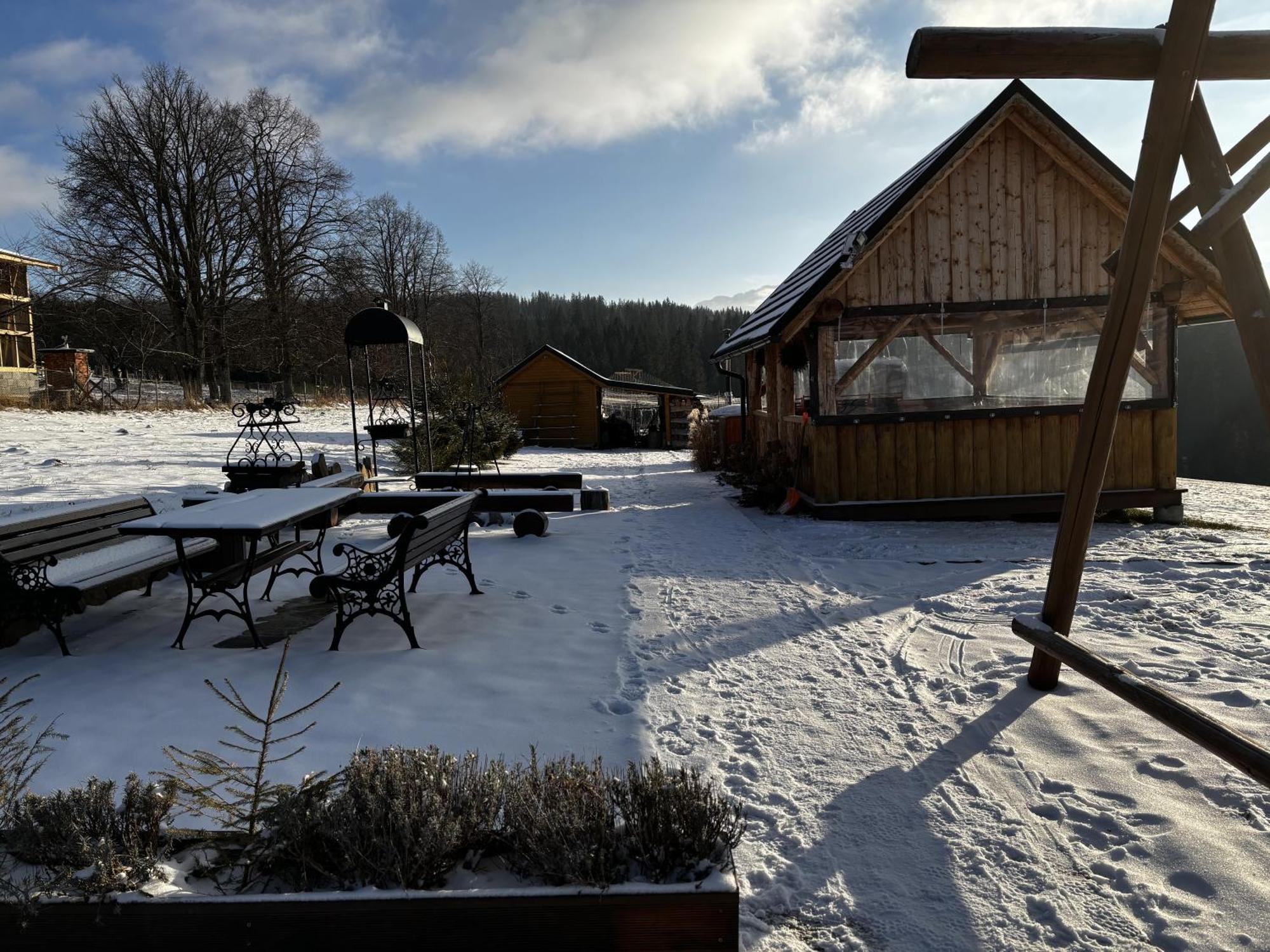 Witowianskie Domki Z Kominkiem, Jacuzzi I Sauna Dzianisz 외부 사진